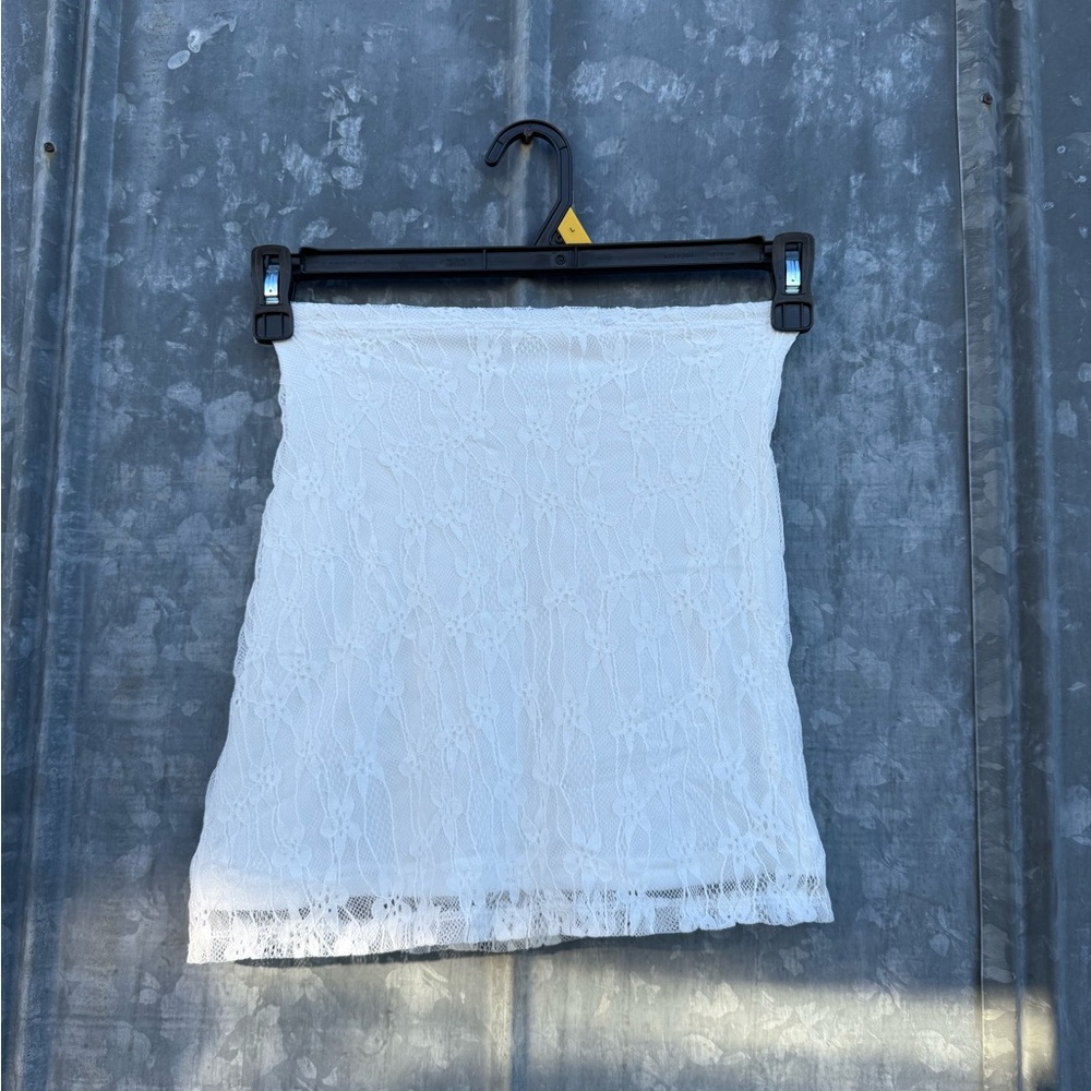 Elegant White Lace Tube top